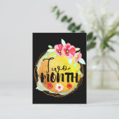 2か月の古いベビーマイルストーンのラベルはがき ポストカード (スタンド正面)