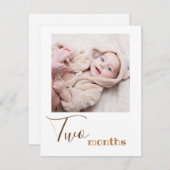 2か月フォト最初の誕生日バナーカード (正面/裏面)