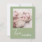 2か月フォト最初の誕生日バナーカード (正面)