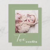 2か月フォト最初の誕生日バナーカード (正面/裏面)