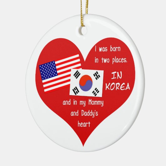2か生まれ所で – 韓国の養子縁組Keepsake セラミックオーナメント (左)
