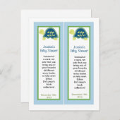 2しおり青いウミガメ インビテーションポストカード (正面/裏面)