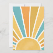 2つのおもしろいの太陽の日差し2nd誕生日ブルーレイズ 招待状 (裏面)