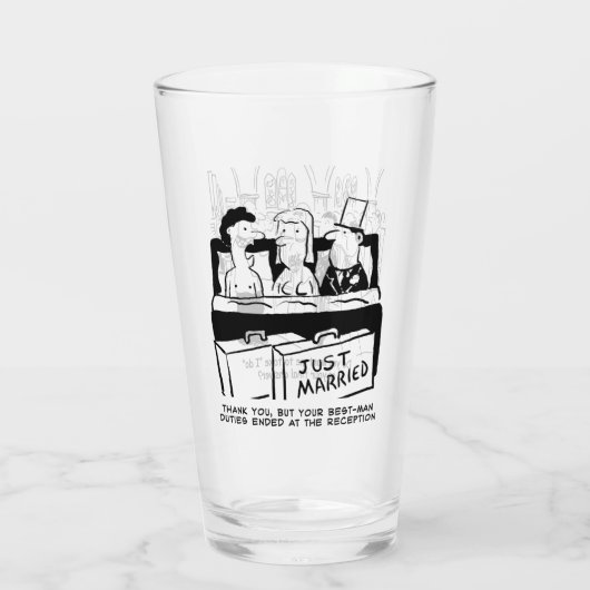 2つのおもしろいの結婚マンガと結婚マンガ タンブラーグラス (裏面)