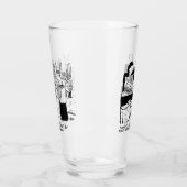 2つのおもしろいの結婚マンガと結婚マンガ タンブラーグラス (左)