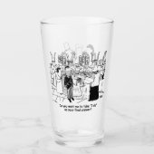 2つのおもしろいの結婚マンガと結婚マンガ タンブラーグラス (正面)