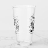 2つのおもしろいの結婚マンガと結婚マンガ タンブラーグラス (左)