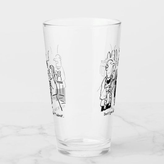 2つのおもしろいの結婚マンガと結婚マンガ タンブラーグラス (左)