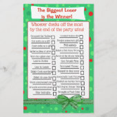 2つのおもしろいクリスマスゲームフライヤー (裏面)