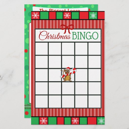 2つのおもしろいクリスマスゲームフライヤー (正面/裏面)