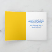 2つのおもしろいパーティー帽子を持つ猫の誕生日挨拶 カード (内部)