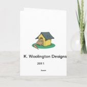 2つのおもしろい犬のバースデー・カード カード (裏面)