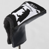 2つのおもしろい踊りブラックベアーズフクロウ ゴルフヘッドカバー (3/4 正面)