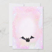 2つのかわいいピンクのゴースト ハロウィーン 招待状 (裏面)