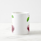 2つのさくらんぼハート コーヒーマグカップ (中央)