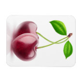 2つのさくらんぼハート マグネット (横)