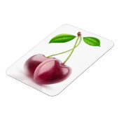 2つのさくらんぼハート マグネット (左側)