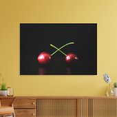 2つのさくらんぼ36x24 (90x60cm) waccna キャンバスプリント (インサイチュ (リビング))