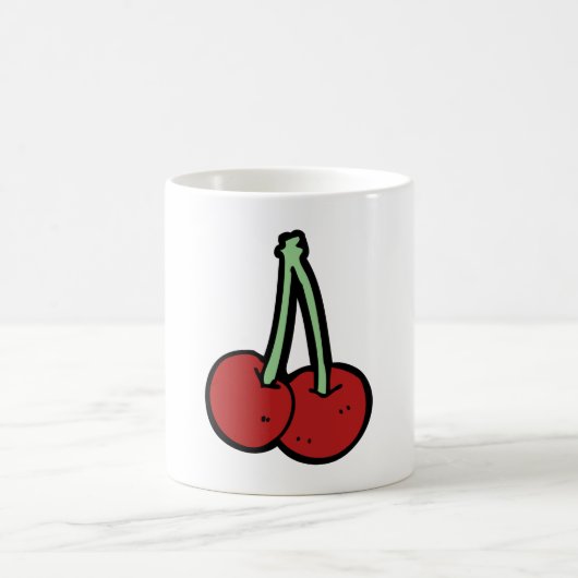 2つのさくらんぼ コーヒーマグカップ (中央)