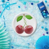 2つのさくらんぼ ペーパープレート (パーティー)