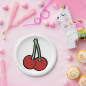 2つのさくらんぼ ペーパープレート (パーティー)