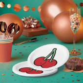 2つのさくらんぼ ペーパープレート