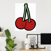 2つのさくらんぼ ポスター (ホームオフィス)