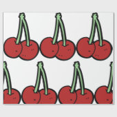 2つのさくらんぼ ラッピングペーパー (フラット)