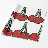 2つのさくらんぼ ラッピングペーパー (アンロールド)