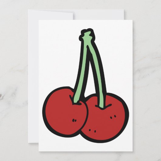 2つのさくらんぼ 招待状 (正面)