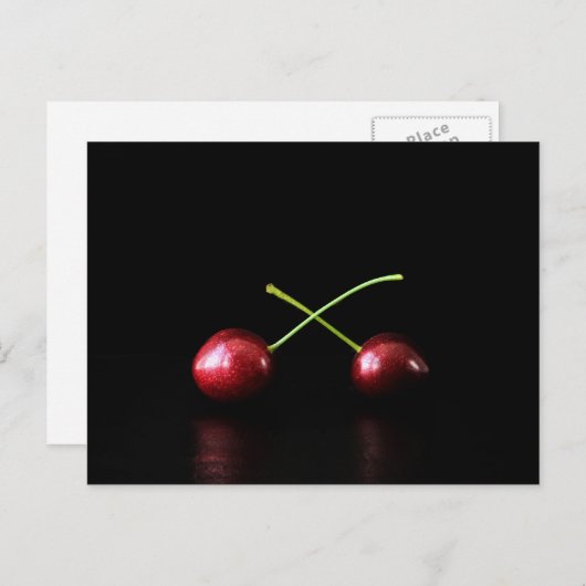 2つのさくらんぼpccnm ポストカード (正面/裏面)