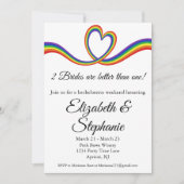 2つのつばは1週間より良いバチェロレッテ 招待状 (正面)