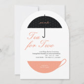 2つののクラシック茶結婚シャワー招待状のお茶 招待状 (正面)