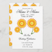 2つのひまわりサンダー_コーブ 招待状 (正面/裏面)