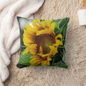 2つのひまわり両側 クッション (ブランケット)