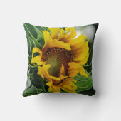 2つのひまわり両側 クッション (裏面)