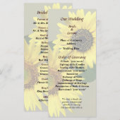 2つのひまわり同じ違う結婚式 プログラム (正面/裏面)