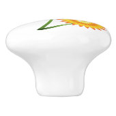 2つのひまわり植物サンダー_コーブ セラミックノブ (側面)