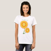 2つのひまわり植物サンダー_コーブ Tシャツ (正面フル)