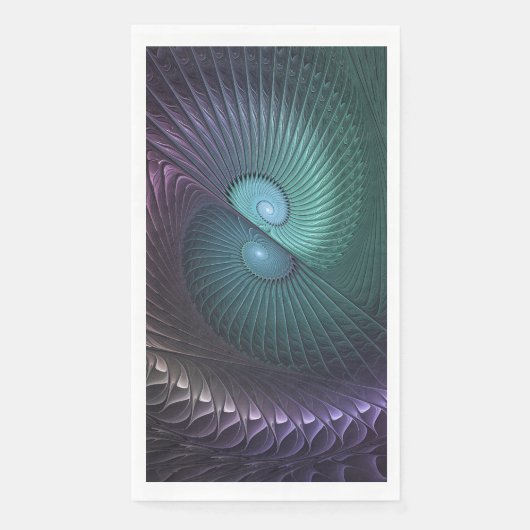 2つのらせん状カラフルモダン抽象芸術フラクタル (正面)