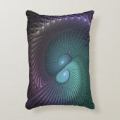 2つのらせん状カラフルモダン抽象芸術フラクタル アクセントクッション (正面(垂直))