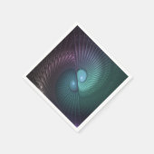 2つのらせん状カラフルモダン抽象芸術フラクタル スタンダードカクテルナプキン (角)