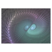 2つのらせん状カラフルモダン抽象芸術フラクタル テーブルクロス (正面(横))