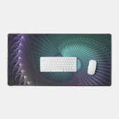 2つのらせん状カラフルモダン抽象芸術フラクタル デスクマット (キーボード&マウス)