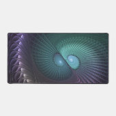 2つのらせん状カラフルモダン抽象芸術フラクタル デスクマット (正面)