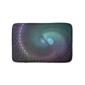 2つのらせん状カラフルモダン抽象芸術フラクタル バスマット (正面)