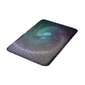 2つのらせん状カラフルモダン抽象芸術フラクタル バスマット (アングル)