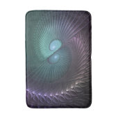 2つのらせん状カラフルモダン抽象芸術フラクタル バスマット (正面縦)