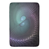 2つのらせん状カラフルモダン抽象芸術フラクタル バスマット (正面縦)