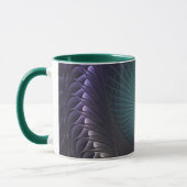 2つのらせん状カラフルモダン抽象芸術フラクタル マグカップ (左)